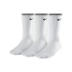 Chaussettes Performance Nike Cotton X3 Paires - Blanches