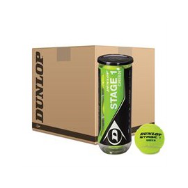 Balles de tennis Dunlop Stage 1 - Verte - 24 tubes 