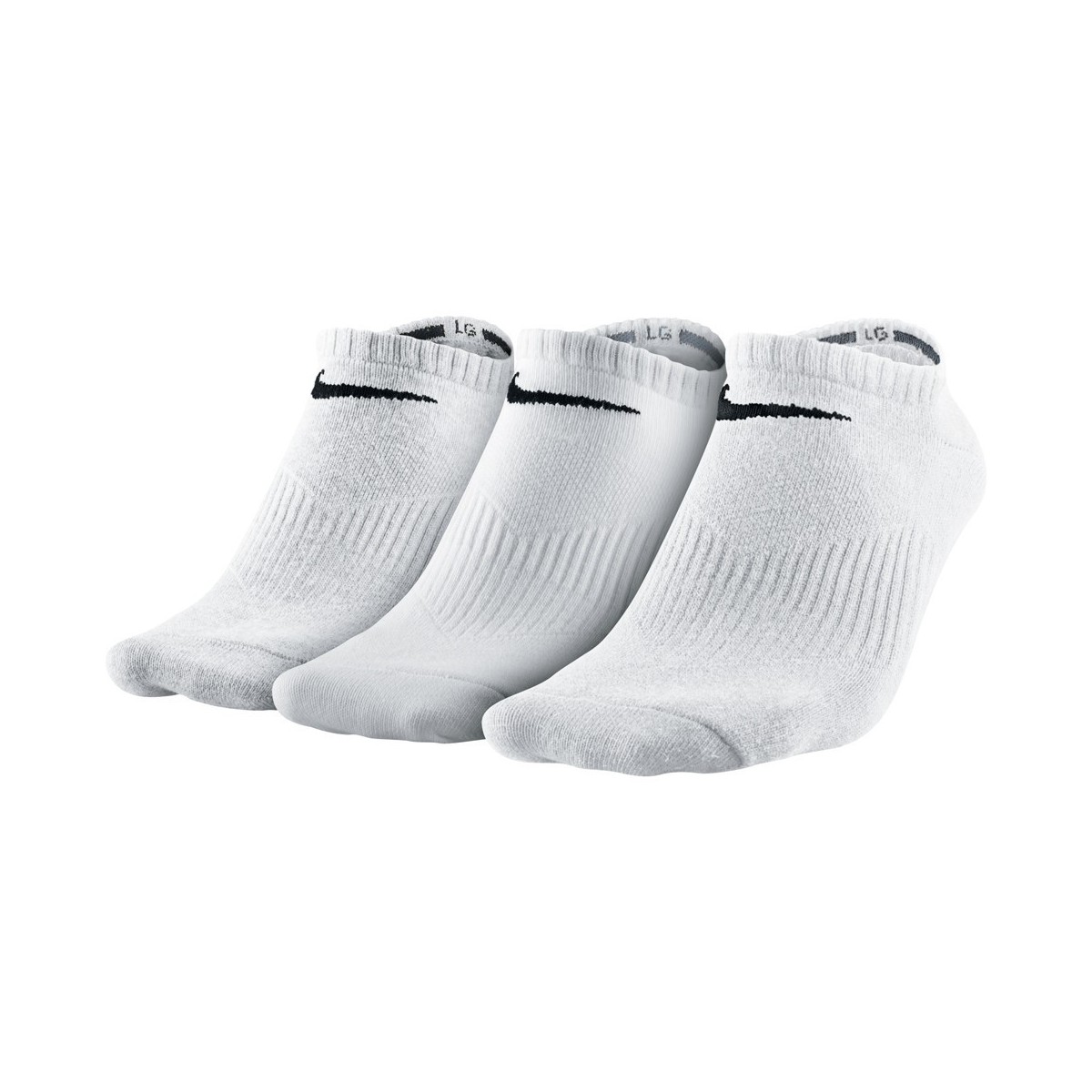  Junior Lightweight Nike No-Show X3 Paires - Blanches