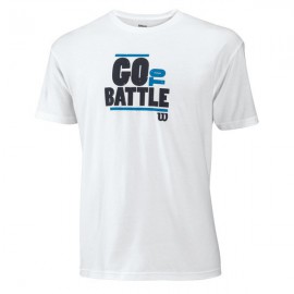 Wilson T-Shirt go to battle - Blanc 