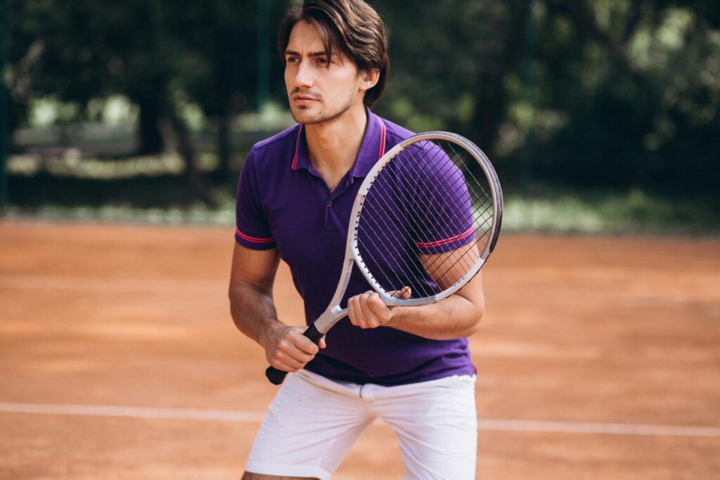 joueur de tennis en match