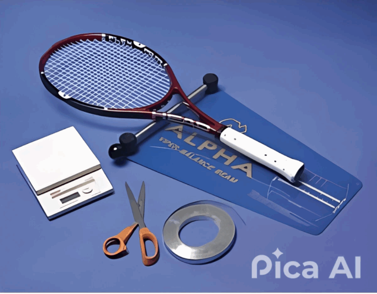 L'équilibre d'une raquette de tennis
